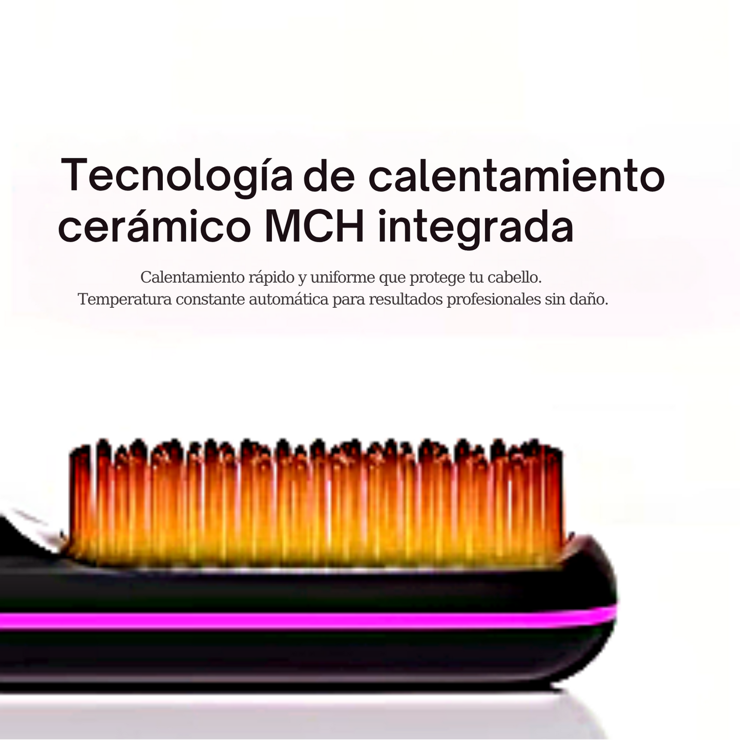 Cepillo alisador para cabello corto