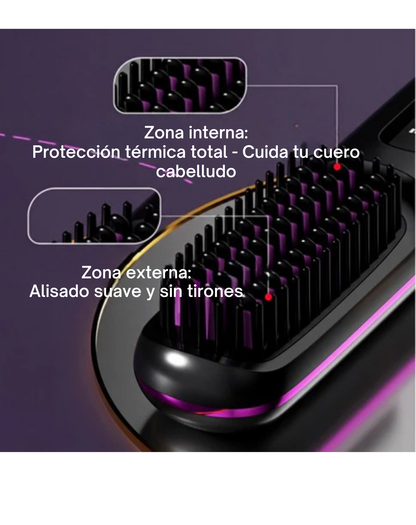 Cepillo alisador para cabello corto