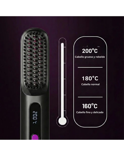 Cepillo alisador para cabello corto