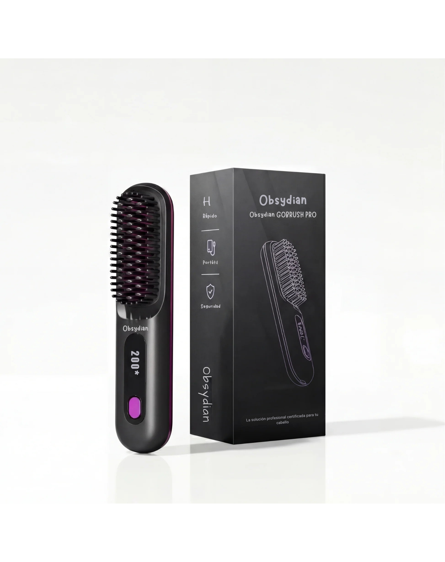 Cepillo alisador para cabello corto